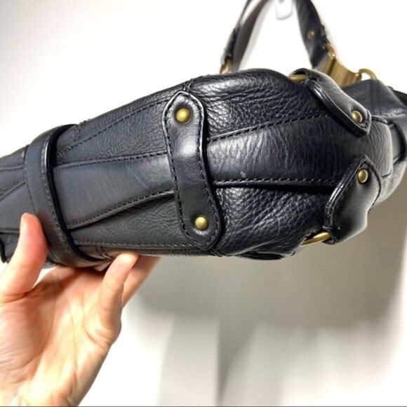 MICHAEL Michael Kors Espresso Black Leather Hobo Shoulder Bag - Picture 8 of 16